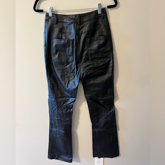 Split Hem Leather / Coated Pants - Picture 5 of 5